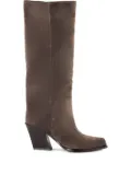 Vic Matie 88mm block-heel suede boots - Brown