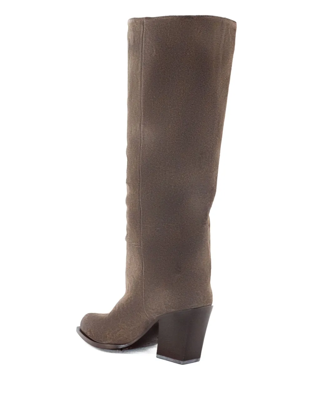 Vic Matie 88mm Block-heel Suede Boots In Brown