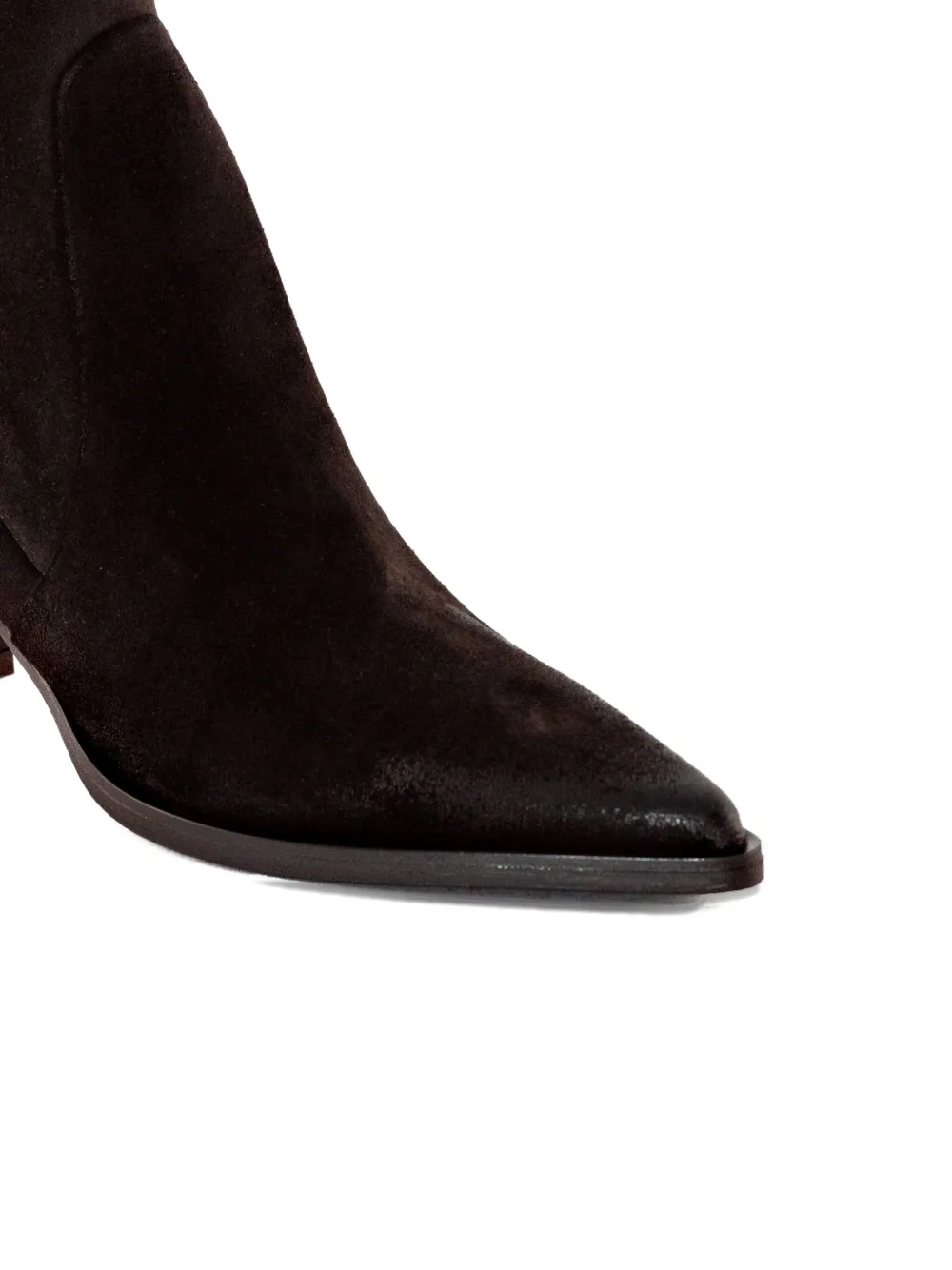 Elena Iachi 50mm Pointed-toe Zipped Ankle Boots In Brown