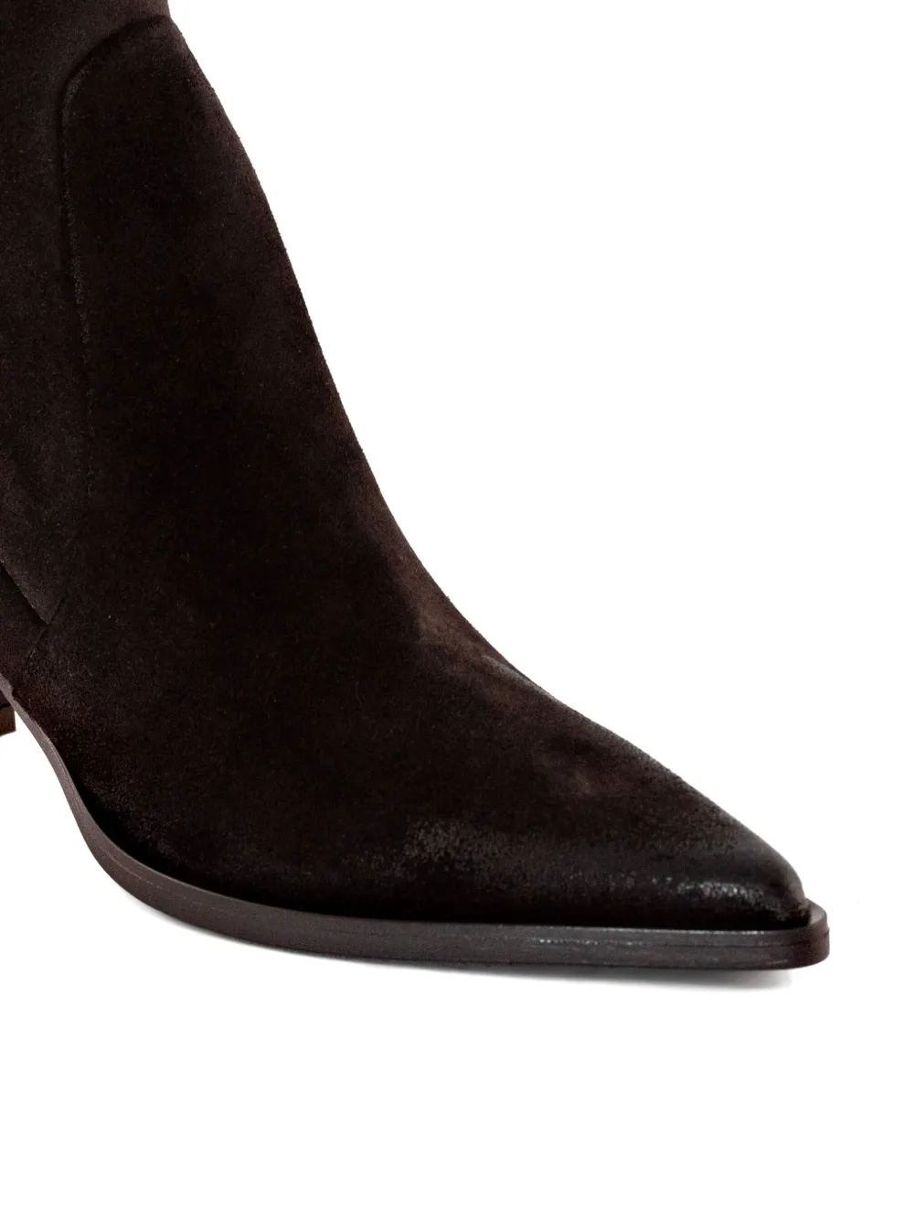 Elena Iachi 50mm pointed-toe zipped ankle boots Brown