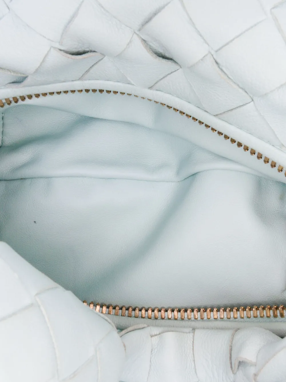 Pre-owned Bottega Veneta 2012-2025 Mini Nappa Intrecciato Jodie Hobo Bag In Blue