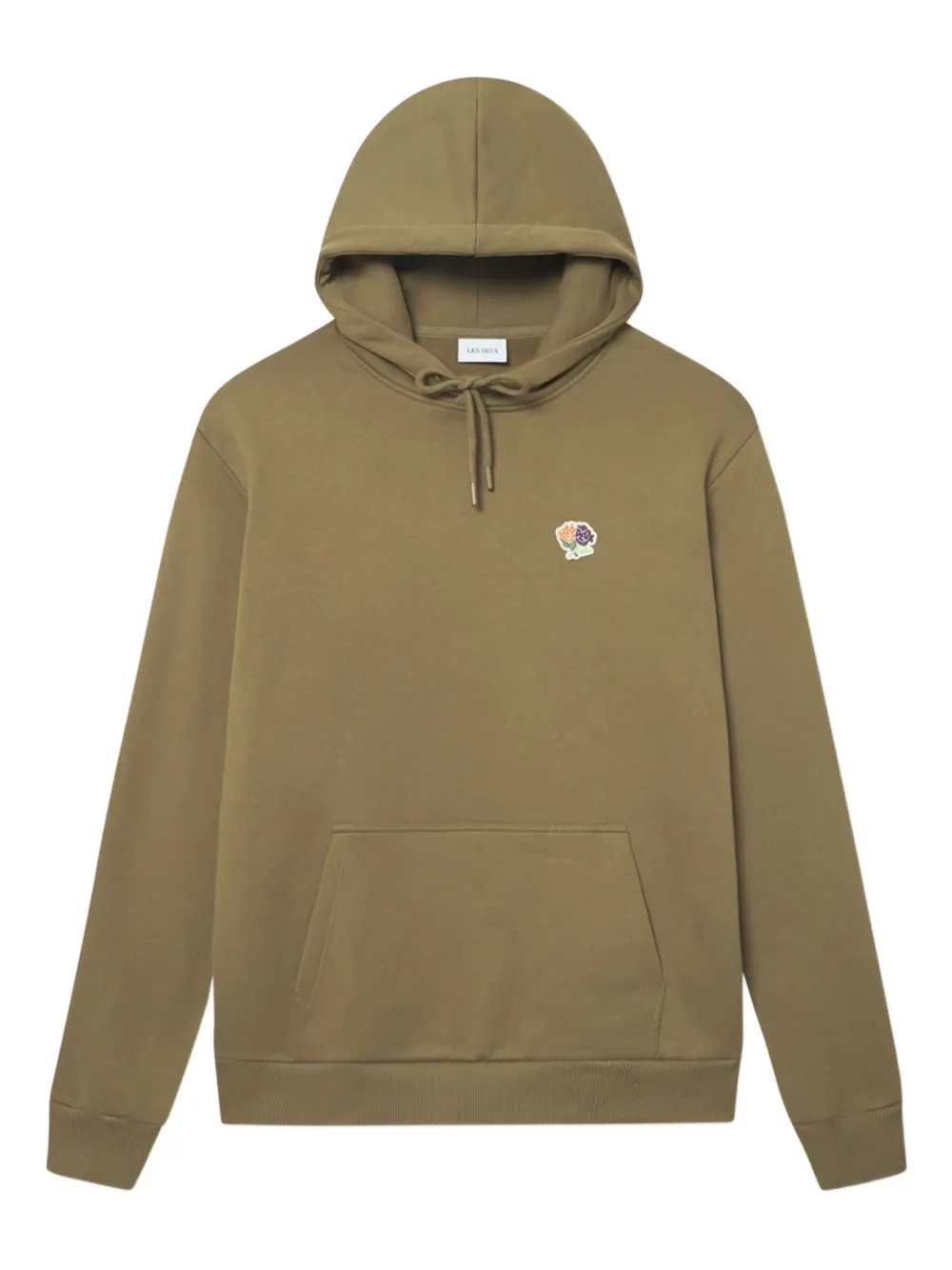 Les Deux Felipe patch hoodie Groen