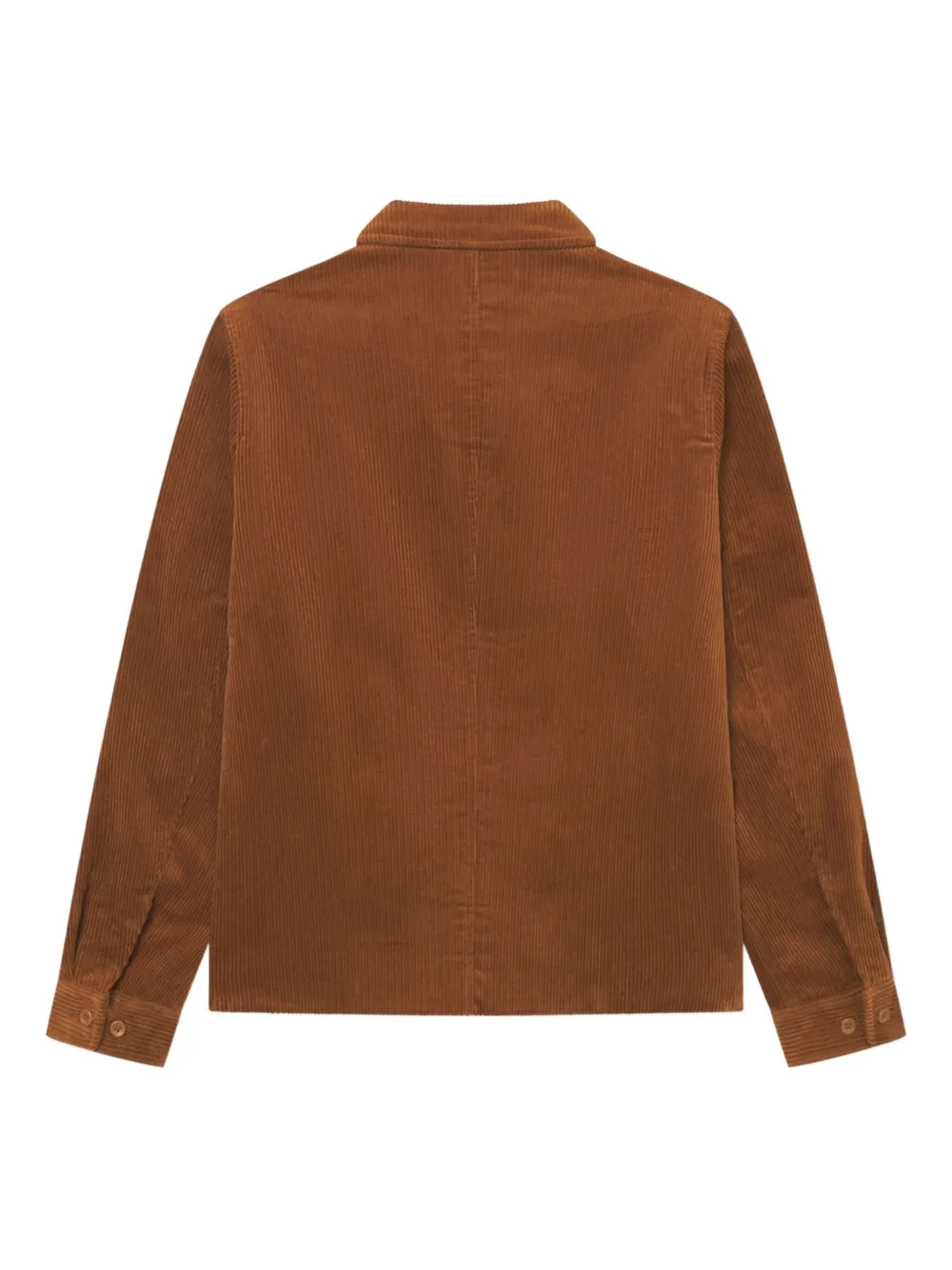 Les Deux Ribfluwelen shirtjack met rits Bruin