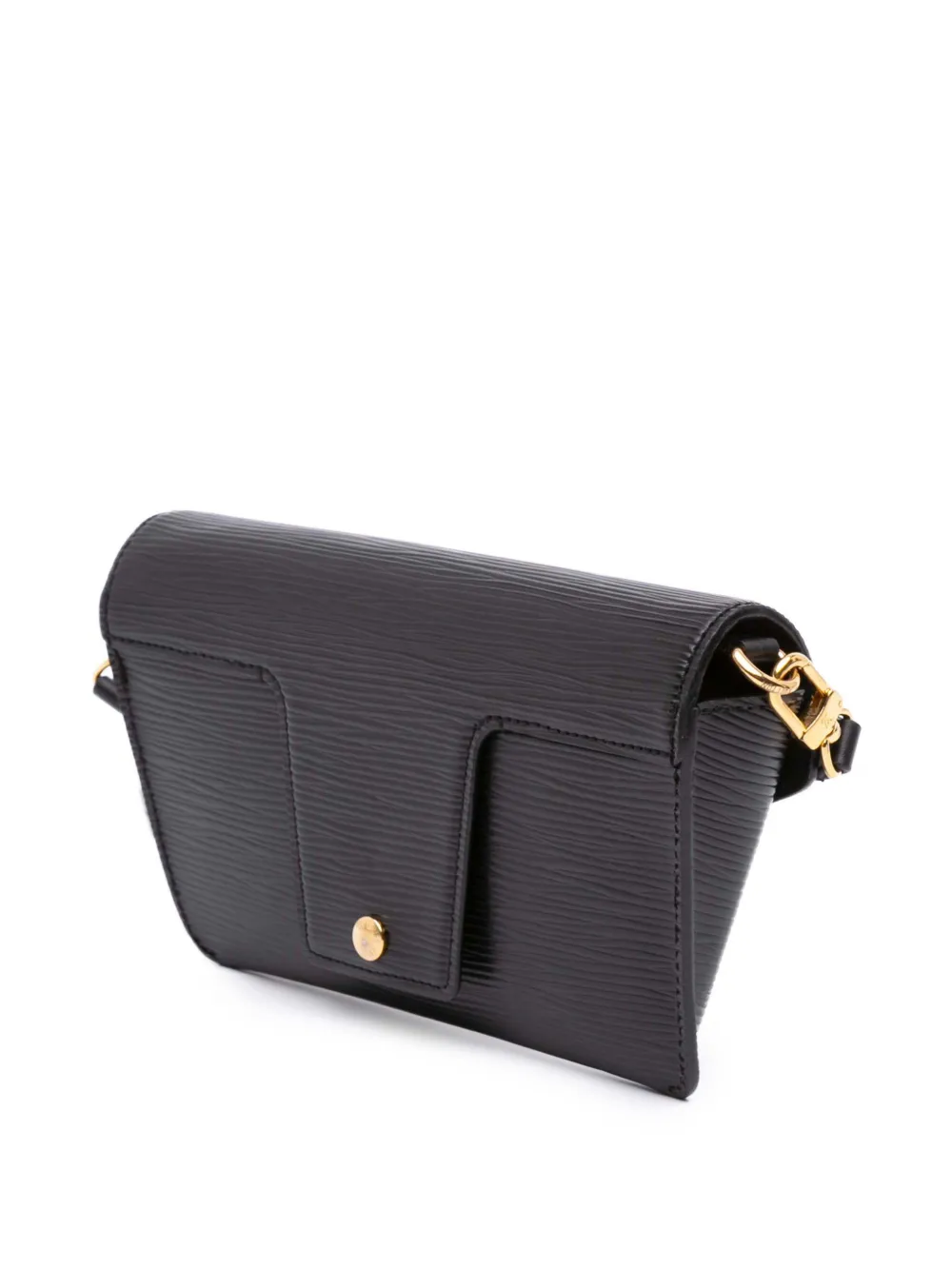 Pre-owned Louis Vuitton 2021-2025 Epi Padlock On Strap Satchel In Black