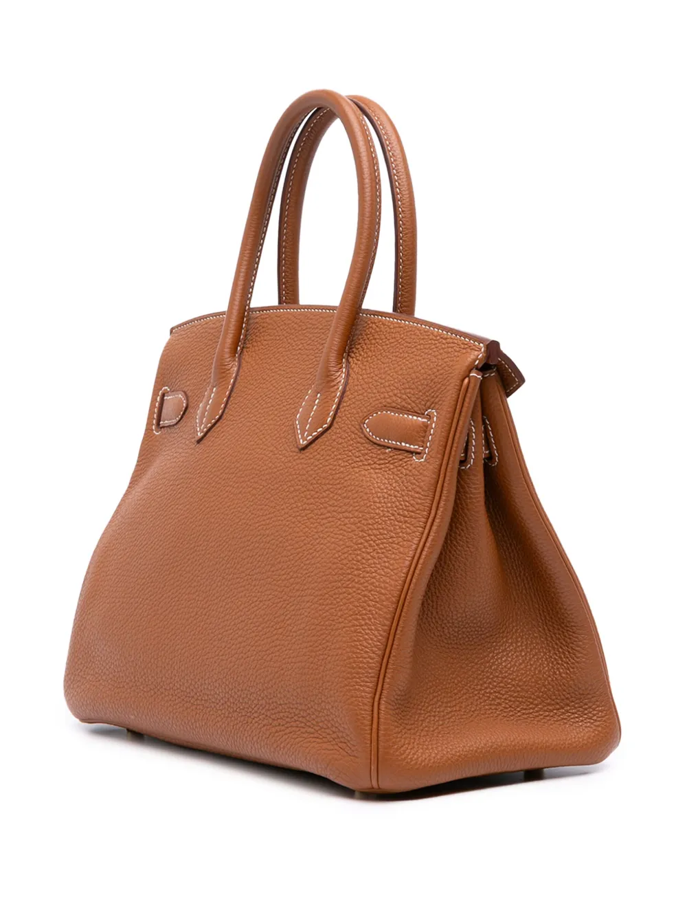 Pre-owned Hermes 2000 Togo Birkin Retourne 30 Handbag In Brown