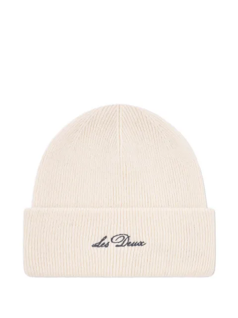Les Deux embroidered-logo beanie hat
