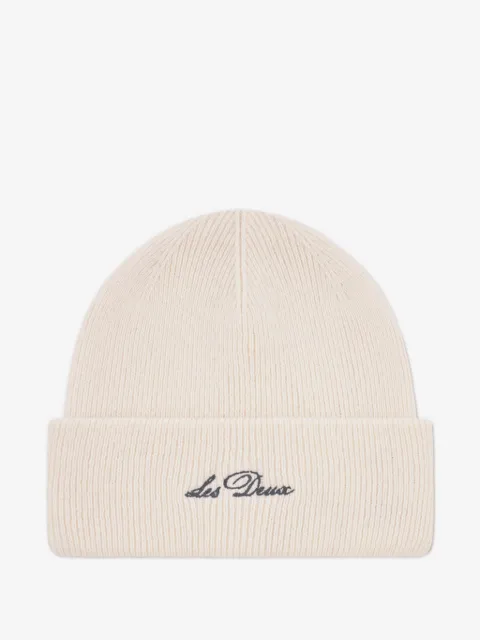 Les Deux embroidered-logo beanie hat