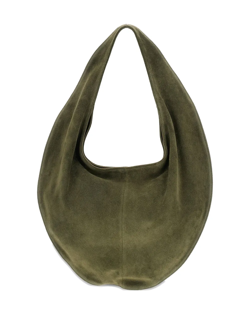 Maeden suede half-moon shoulder bag - Groen