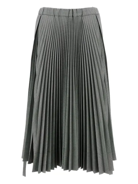 Plan C asymmetric pleated skirt