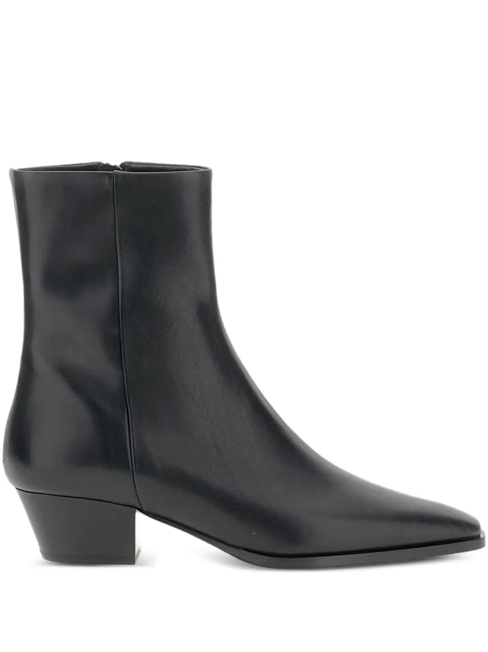 Aeyde zip-detail pointed-toe boots Black