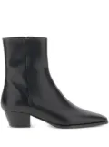 Aeyde zip-detail pointed-toe boots - Black