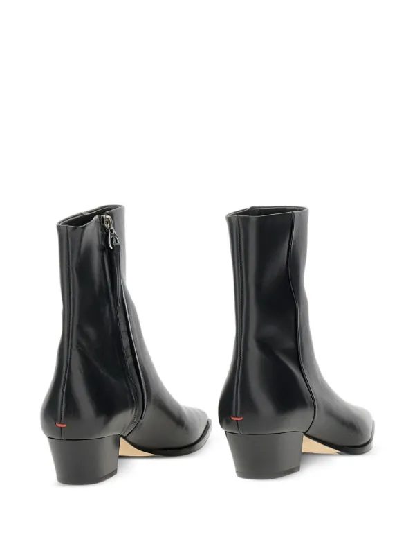 Aeyde zip-detail pointed-toe Boots | Black | FARFETCH JO