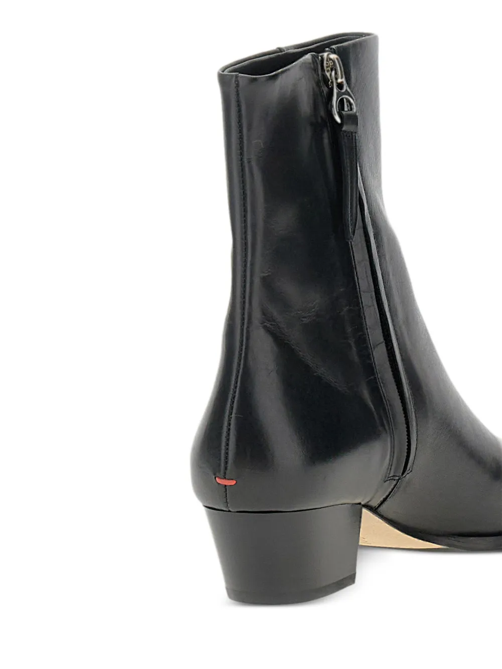 Aeyde zip-detail pointed-toe boots Black