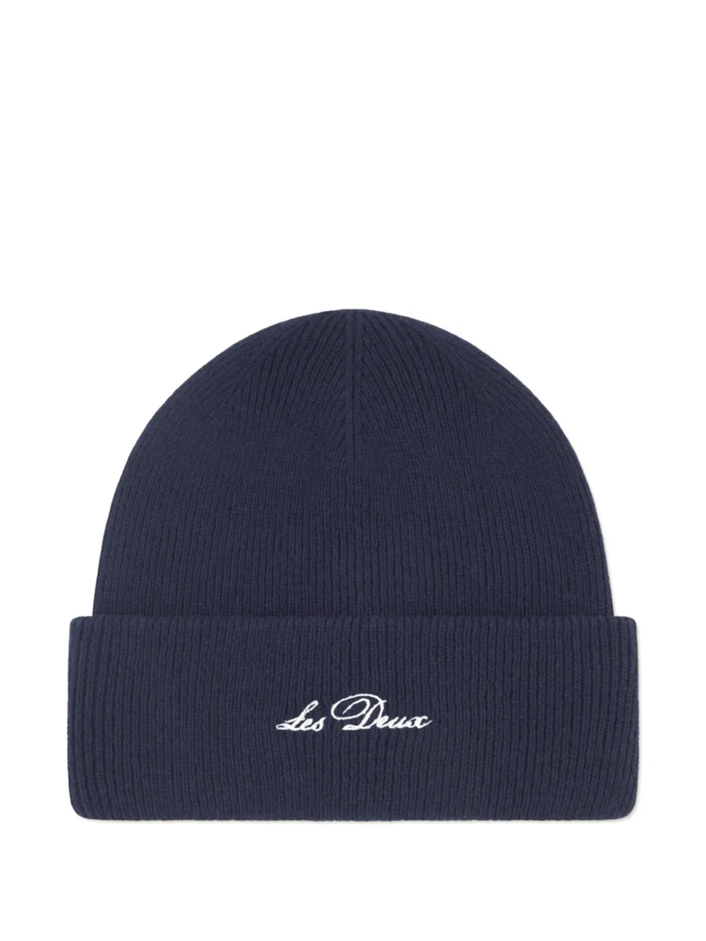 Les Deux logo-embroidered ribbed beanie - Blu