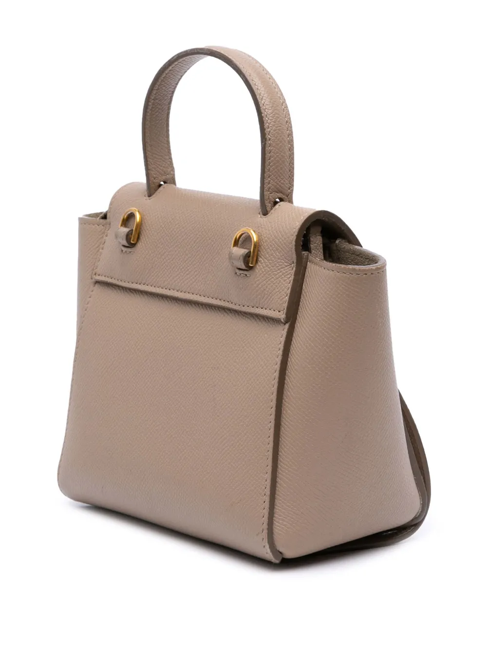 Pre-owned Celine 2021-2025 Pico Grained Calfskin Belt Bag Satchel In Brown