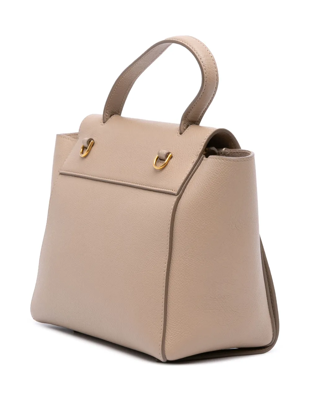 Pre-owned Celine 2019 Nano Grained Calfskin Belt Bag Satchel In Brown