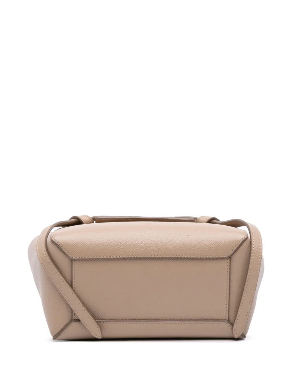 Pre-owned Celine 2019 Nano Grained Calfskin Belt Bag Satchel In Brown