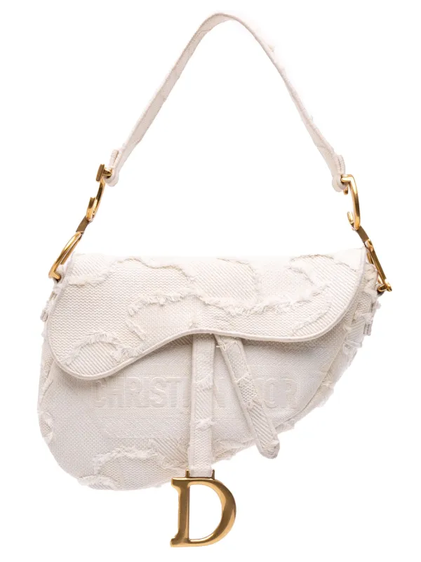 Dior ホワイト サドル ショルダーストラップ付き