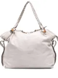 Gucci Pre-Owned 2016-2025 Large Pebbled Calfskin Bamboo Bar Tassel tote bag - White