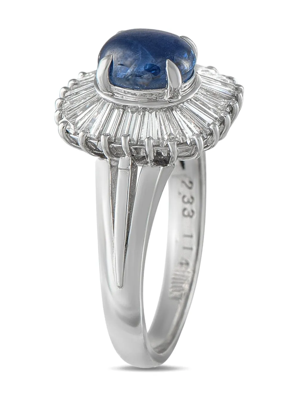 LB Exclusive platinum Ballerina sapphire and diamond ring | Image 2