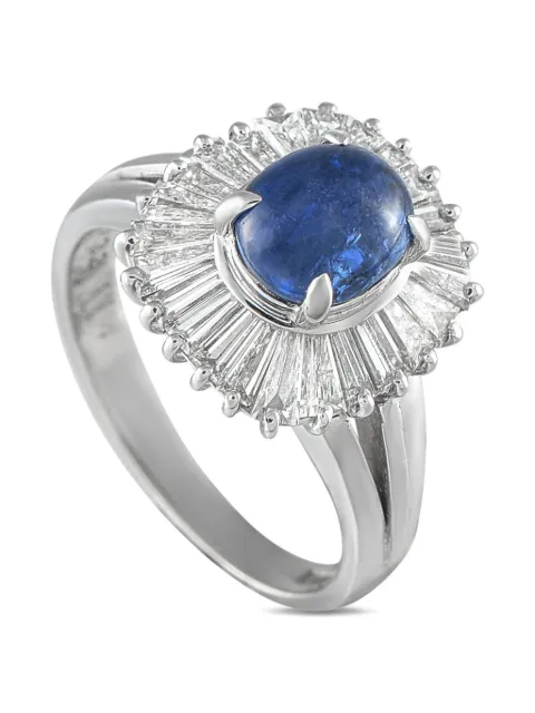 LB Exclusive platinum Ballerina sapphire and diamond ring