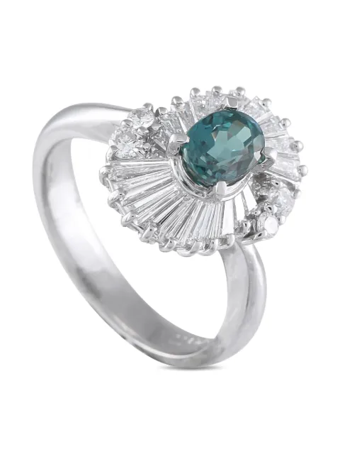 LB Exclusive platinum alexandrite and diamond ring