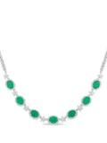 LB Exclusive 18K white gold emerald and diamond necklace