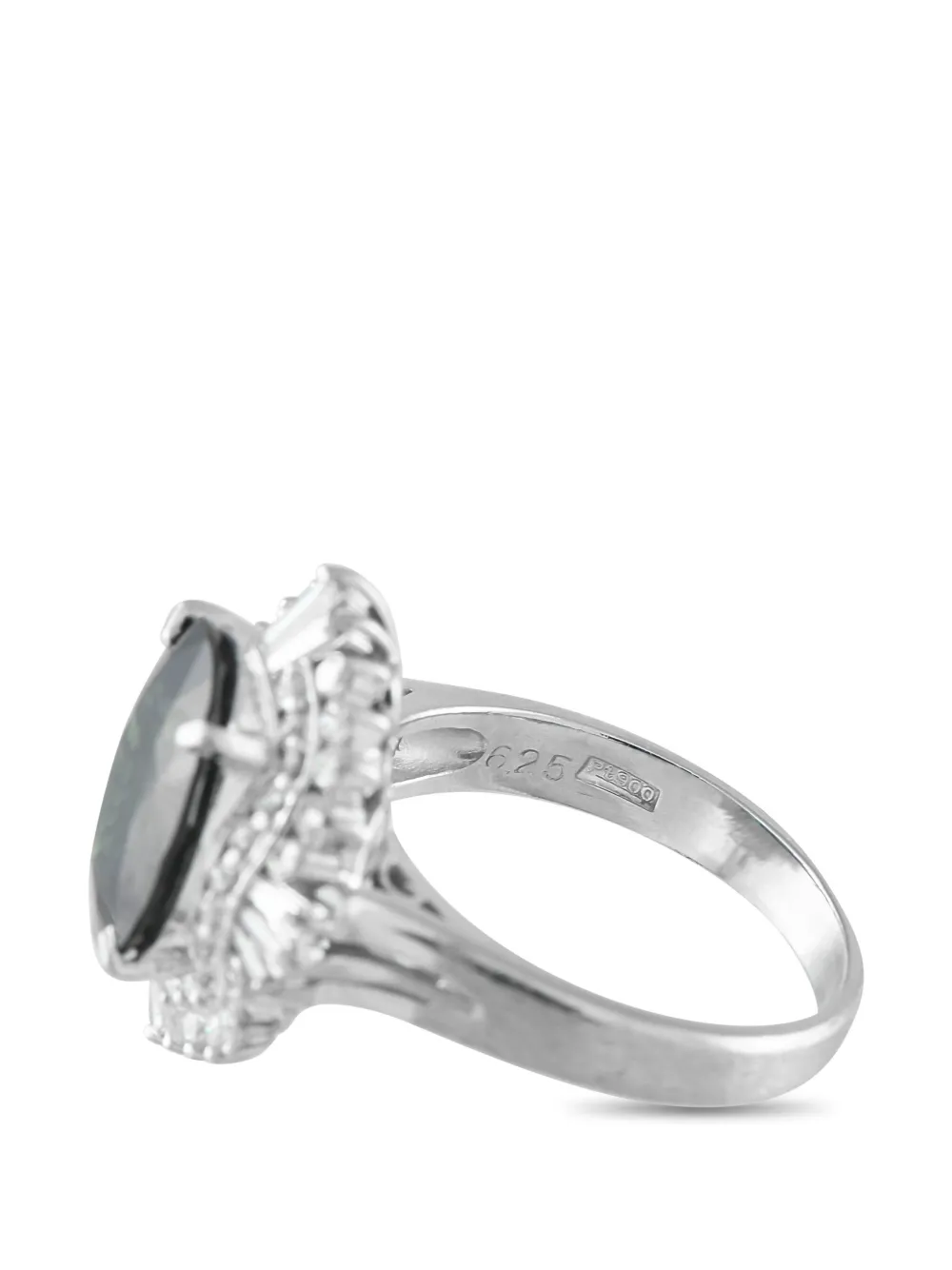 LB Exclusive platinum green sapphire and diamond ring | Image 2