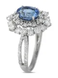 LB Exclusive platinum sapphire and diamond ring - Blue