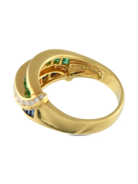 Charles Krypell 18K yellow gold multi-stone ring