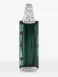 LB Exclusive platinum diamond and tourmaline pendant charm - Green