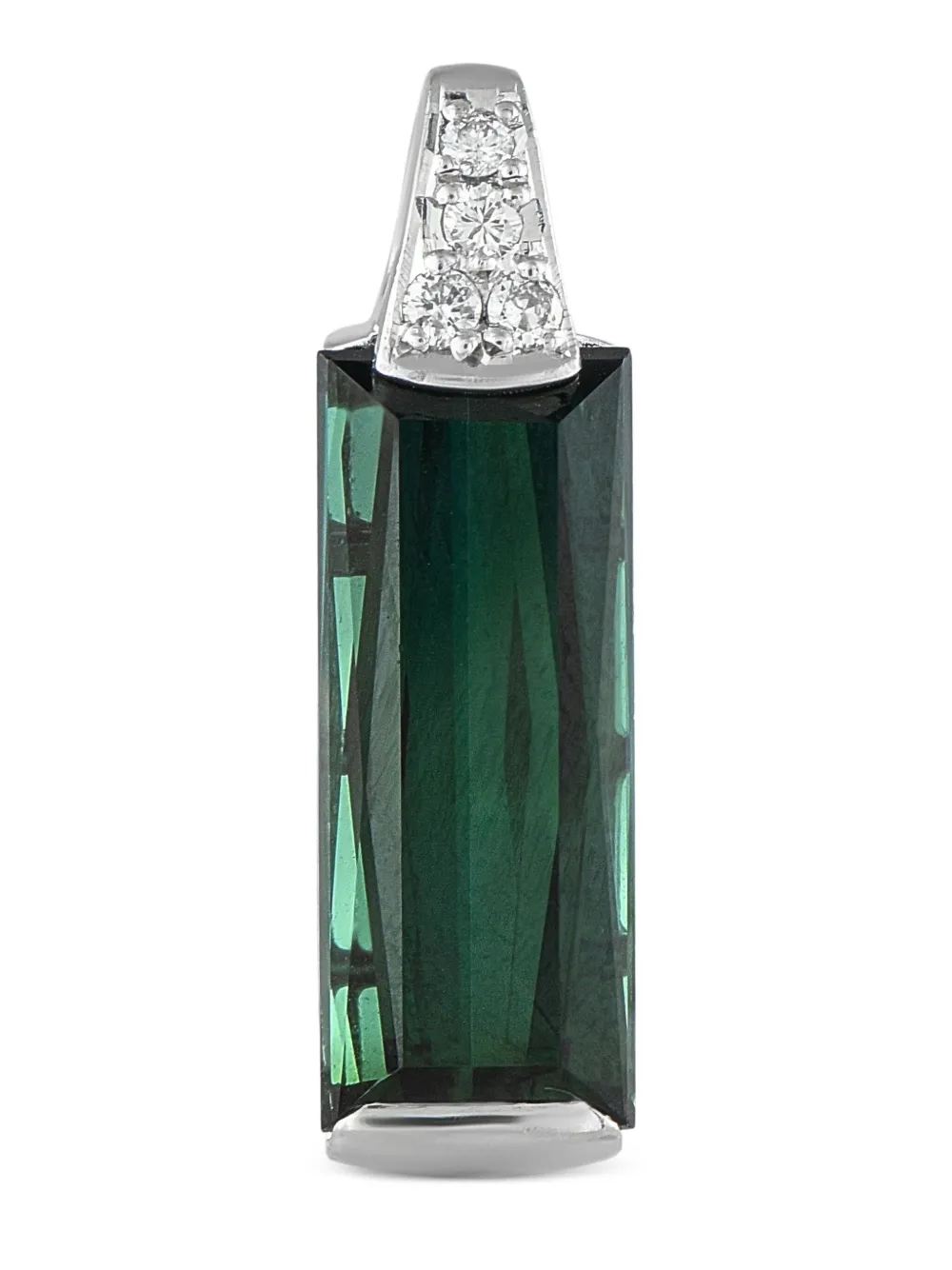 LB Exclusive platinum diamond and tourmaline pendant charm | Green | Image 1