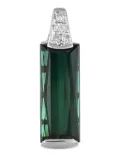 LB Exclusive platinum diamond and tourmaline pendant charm - Green
