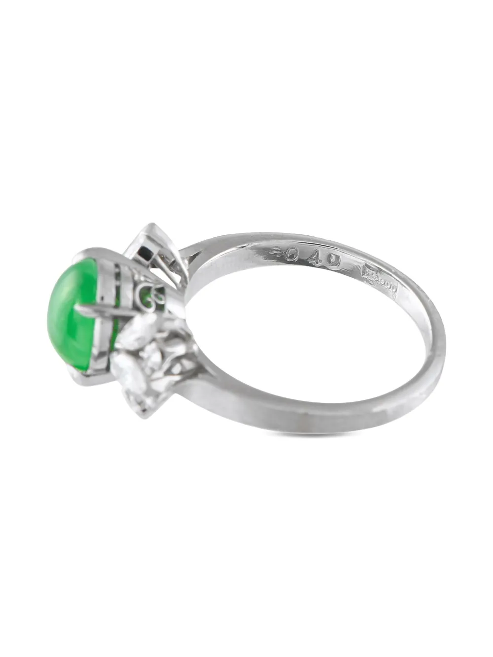 LB Exclusive platinum diamond and jade ring - Verde