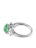 LB Exclusive platinum diamond and jade ring - Green