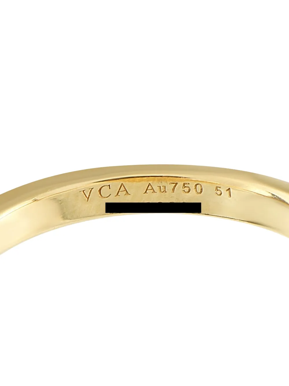Pre-owned Van Cleef & Arpels 18k Yellow Gold Alhambra Malachite Ring In Green
