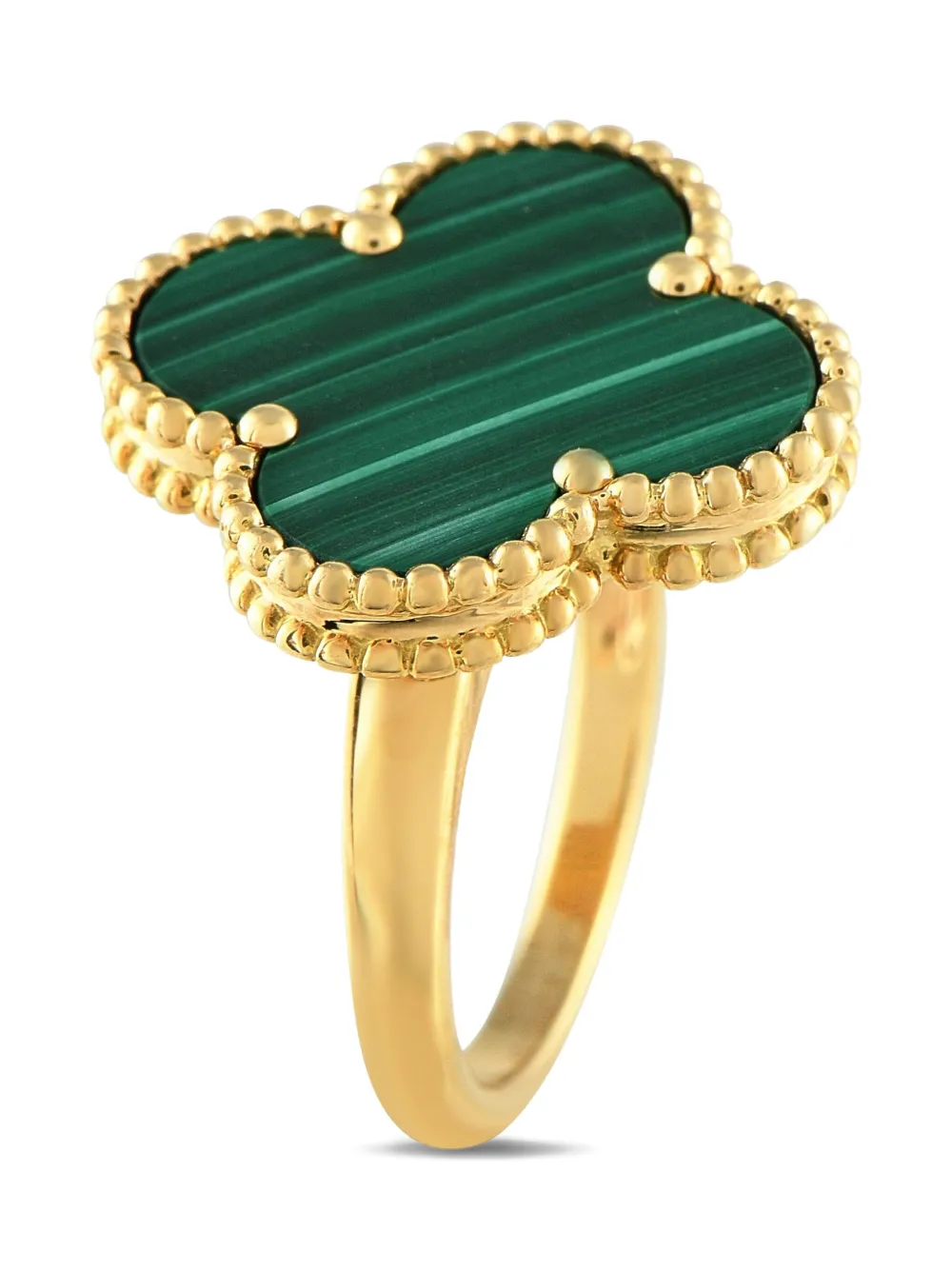 Van Cleef & Arpels 18K yellow gold Alhambra malachite ring | Image 2