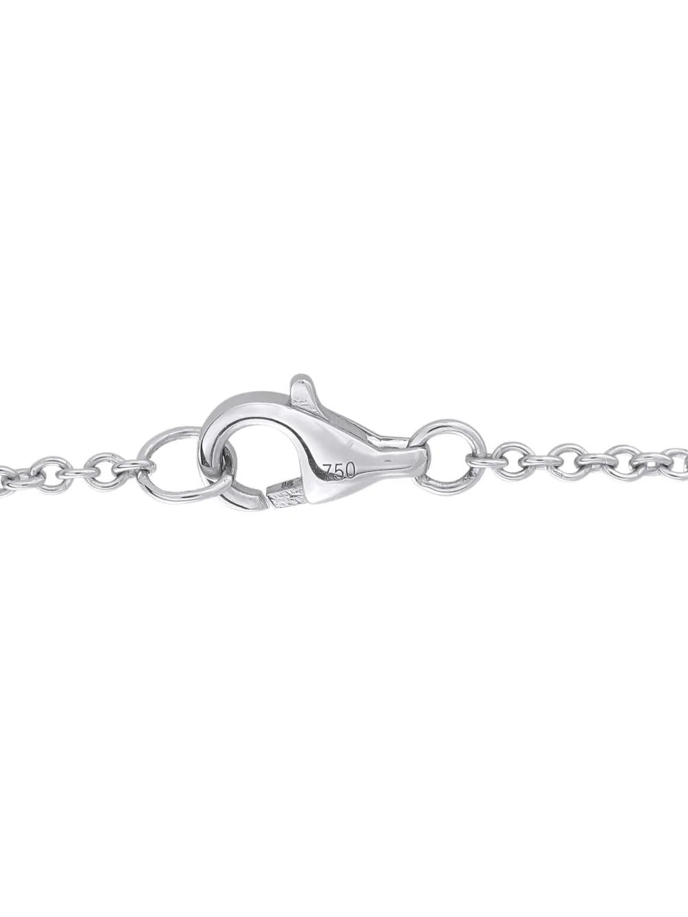 18k White Gold Diamond Station Necklace