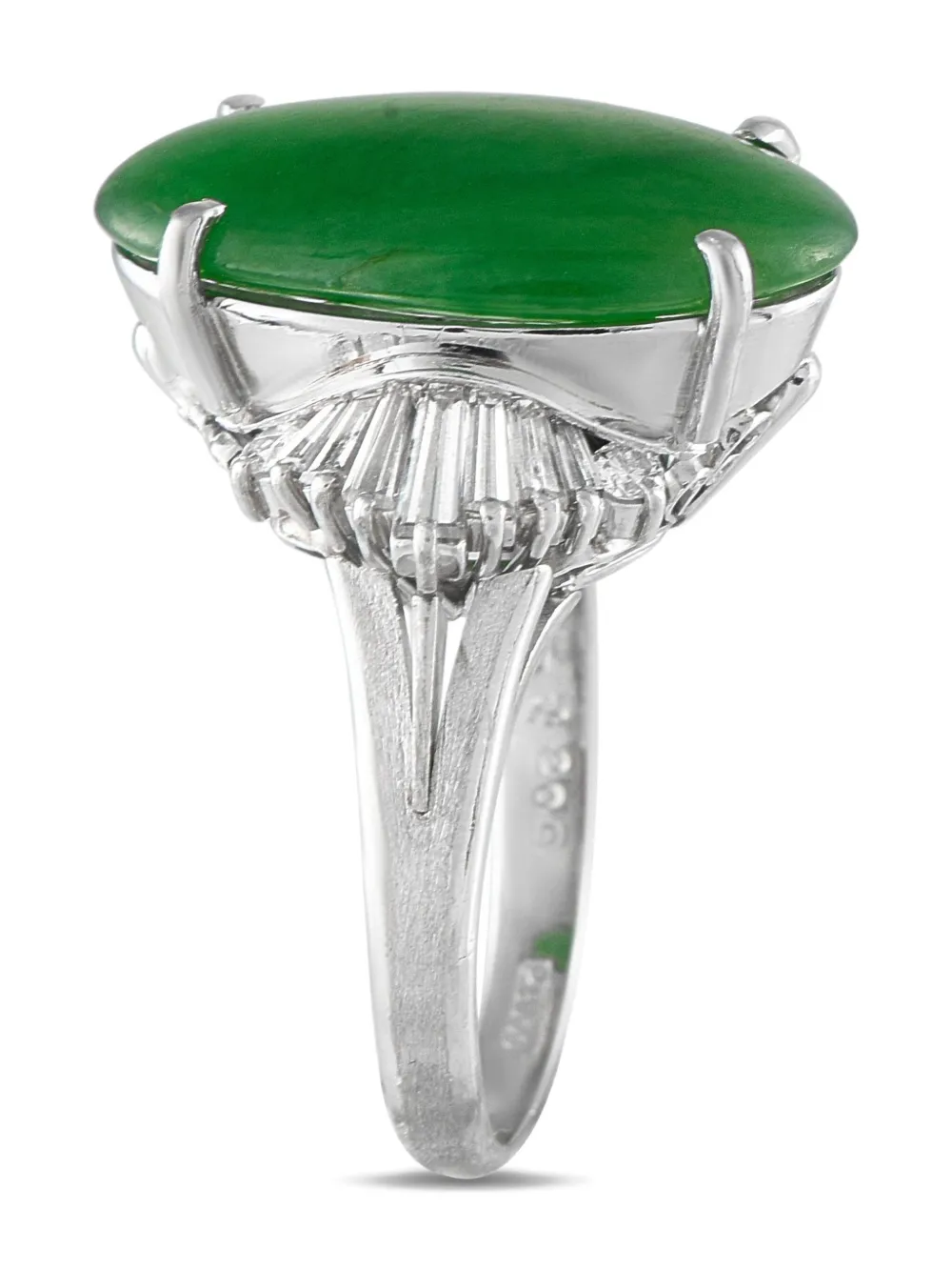LB Exclusive platinum jade and diamond ring | Image 2