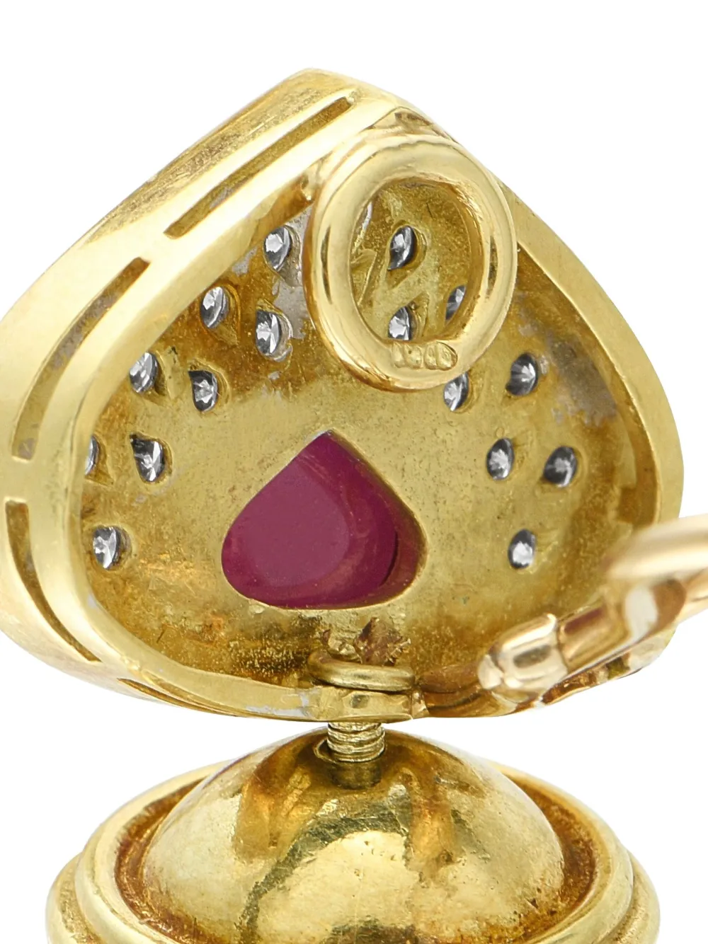 Pre-owned Lb Exclusive 18k Yellow Gold Multi-stone Earrings