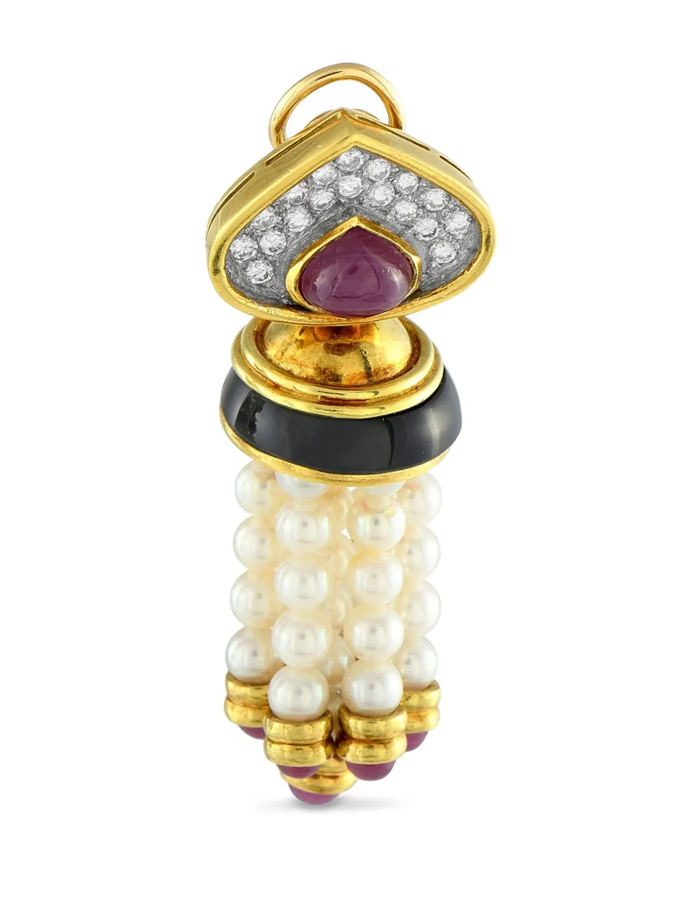 LB Exclusive 18K yellow gold multi-stone earrings | Image 2