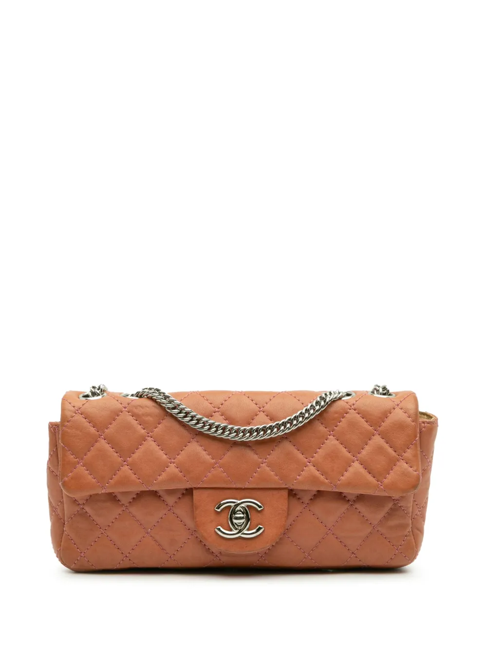 CHANEL Pre-Owned bolso de hombro East West Single Flap 2008-2009 | naranja | Image 1