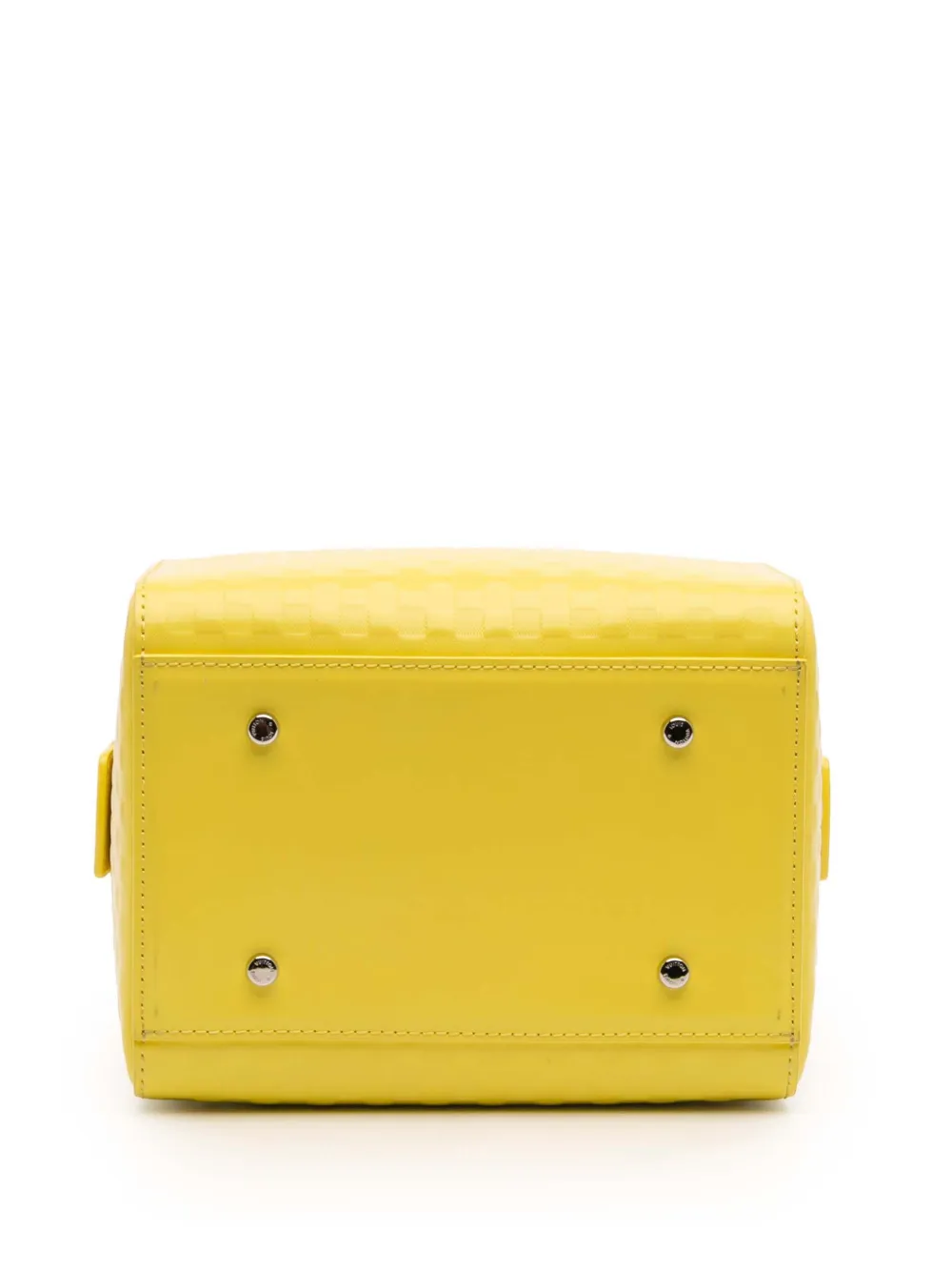 Pre-owned Louis Vuitton 2013 Damier Facette Speedy Cube Pm Satchel In Yellow