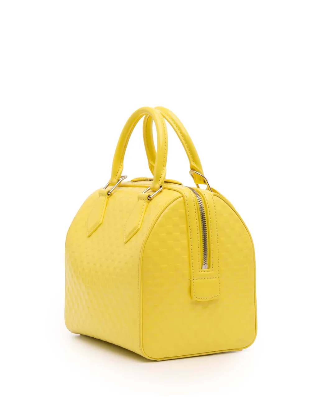Pre-owned Louis Vuitton 2013 Damier Facette Speedy Cube Pm Satchel In Yellow