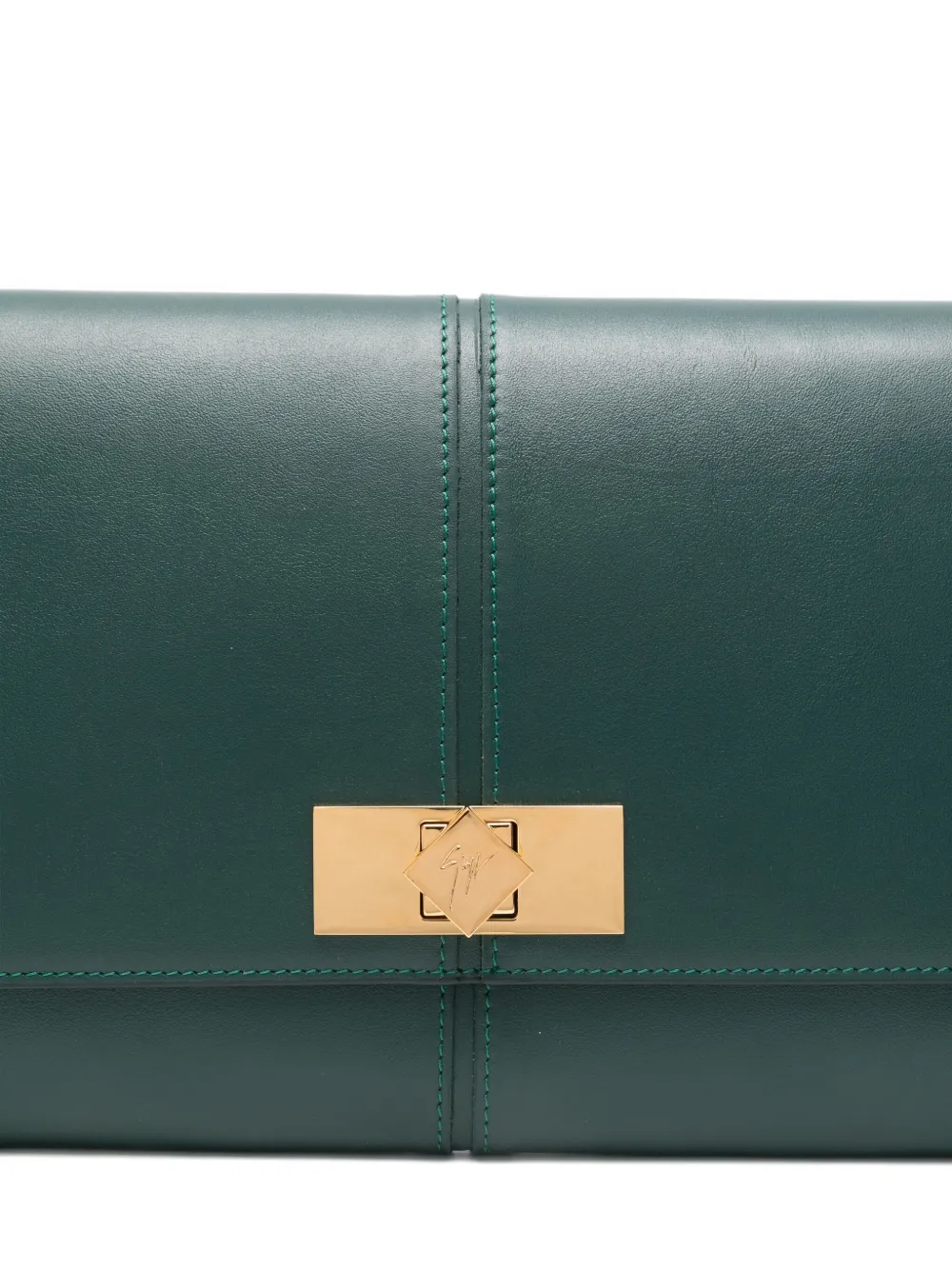 Giuseppe Zanotti Montserrat leren clutch Groen