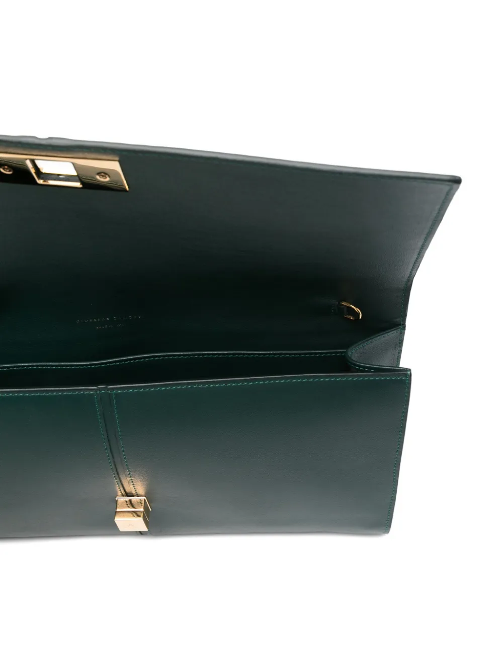 Giuseppe Zanotti Montserrat leren clutch Groen