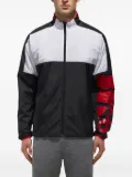 adidas colour-blocked zip-up jacket - Black