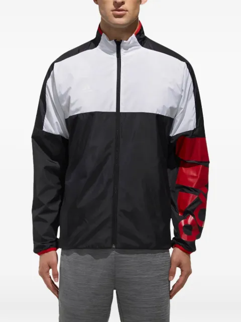 adidas colour-blocked zip-up jacket