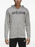 adidas Essentials logo-print full-zip hoodie - Grey