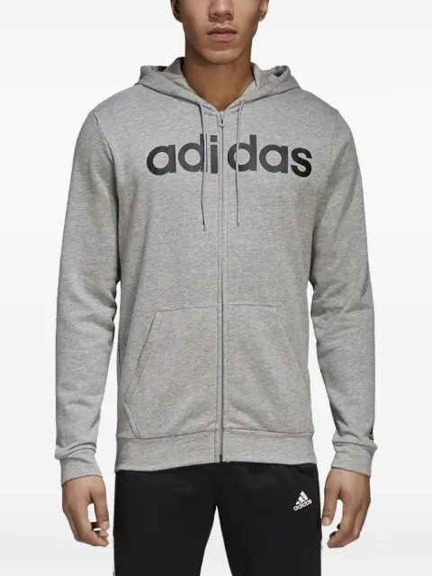 adidas Essentials logo-print full-zip hoodie